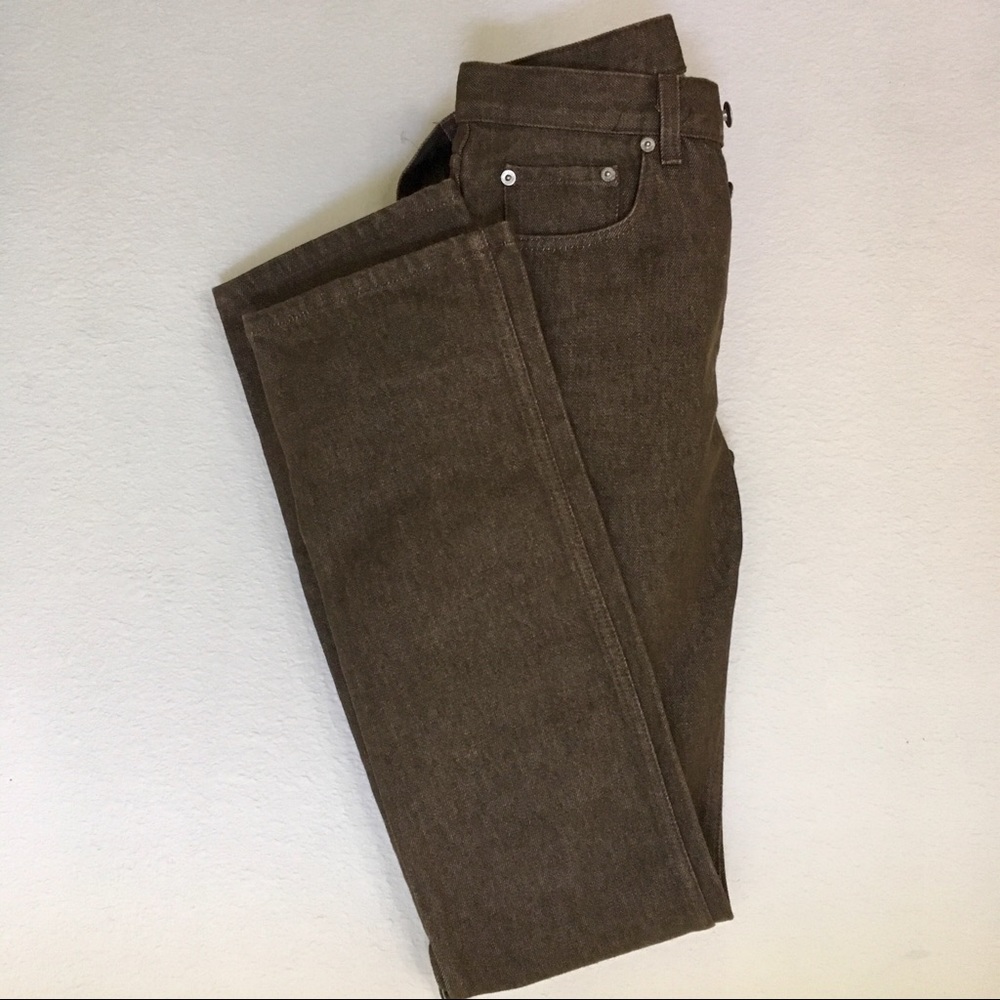 Helmut Lang brown classic Italian cut jeans